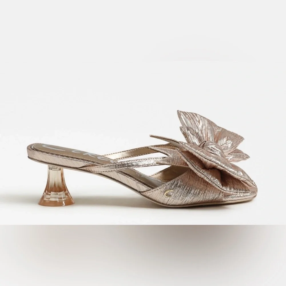 NEW IN BOX Circus by Sam Edelman Natalina Gold Kitten Heel Mule Size 10 M - Picture 5 of 10